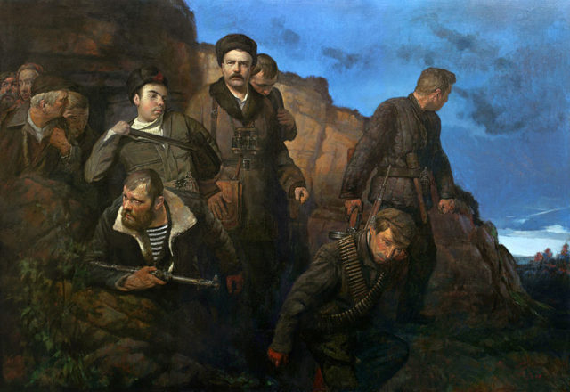 Soviet Partisans painting. Author: Андрей Николаевич Миронов/Andrey Mironov CC BY-SA 4.0