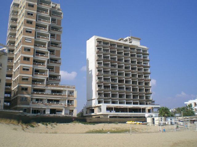 Abandoned hotels in Varosha – By Vikimach – CC BY-SA 3.0