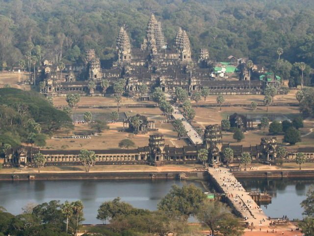 Aerial view of Angkor Wat. Primsanji CC BY 3.0