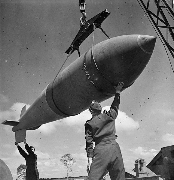 A 12,000 lb deep-penetration bomb used to bomb the bunker. 