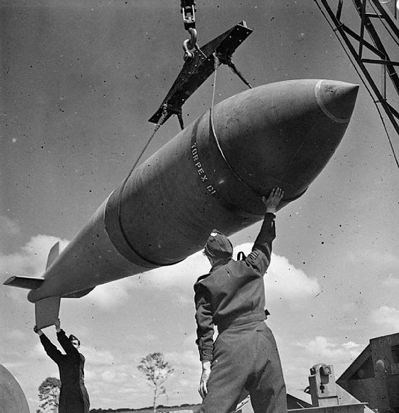 A 12,000 lb deep-penetration bomb used to bomb the bunker.