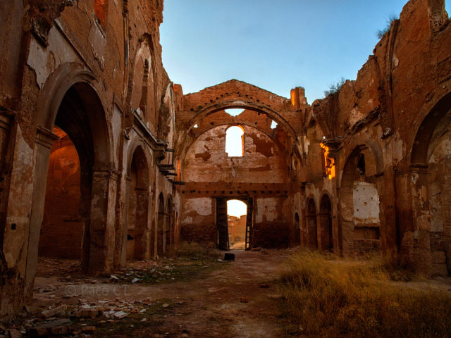 Inside of a destroyed building, Belchite.Author: Paco Calvino CC BY 2.0