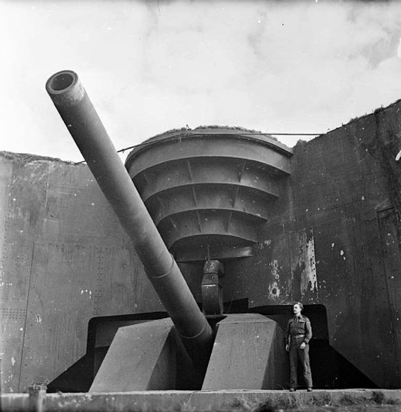 Captured German 380mm gun from the Atlantic Wall. 