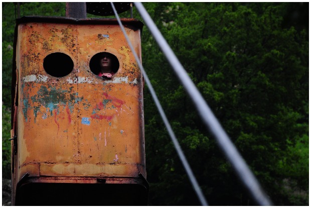 One of the notorious cable cars of Chiatura. Present day, still in use. Panegyrics CC BY 2.0