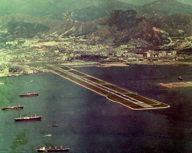 Aerial view of the airport in 1971, three years before the 1974 extension.Author: Barbara Ann Spengler CC BY 2.0