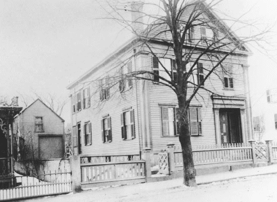 The Borden house at 92 Second Street in the late 1800s.