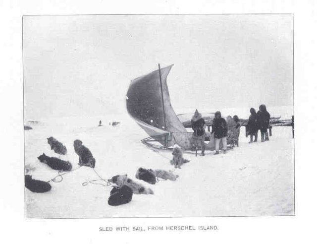 Sled With Sail, on the Hershel Island.
