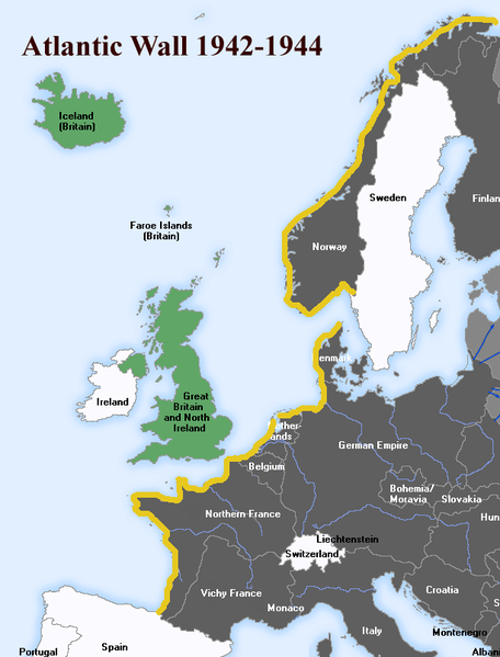 The Atlantic Wall. Author: Uberstroker CC BY-SA 3.0