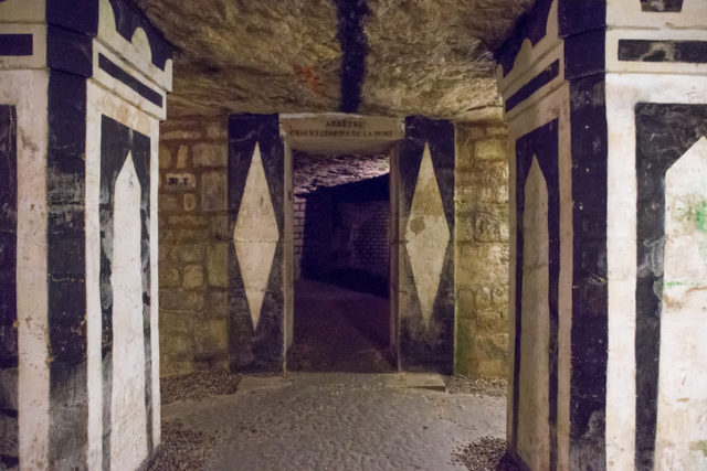 Entrance to the catacombs, the empire of the dead. Originally a quarry/mine for the building stones.
