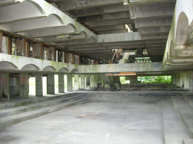 Chapel at St Peter’s Seminary in Cardross designed by Gillespie, Kidd, and Coia.Author: Maccoinnich CC BY-SA 3.0