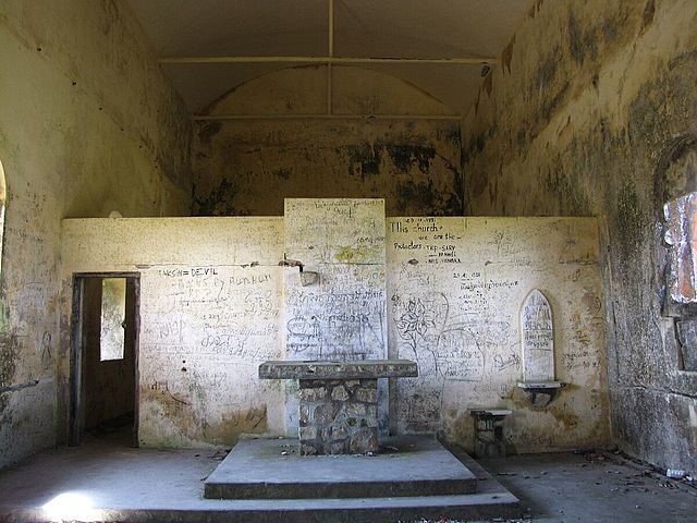 The abandoned church, Bokor Hill Station, Cambodia. Author: Lutz Maertens CC BY 3.0