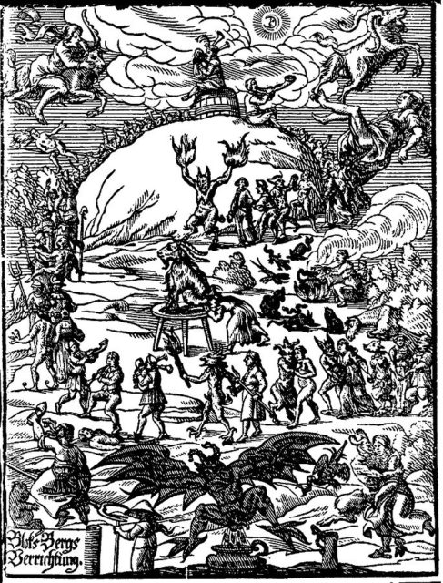 Title illustration of Johannes Praetorius (writer)’ Blocksbergs Verrichtung (1668)