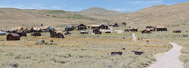Panorama of Bodie, California nowadays – By King of Hearts – CC BY-SA 4.0