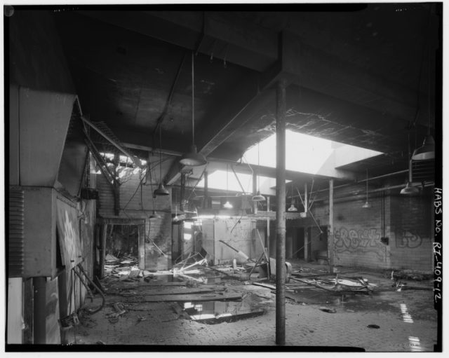 Interior view of the first floor. Public Domain