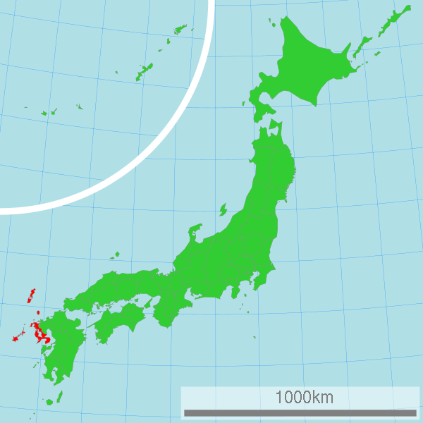 Nagasaki prefecture. Author: Lincun CC BY-SA 3.0