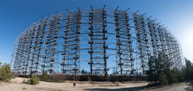 Panorama photo of the Duga radar. Author: Corsairoz CC BY-SA 4.0