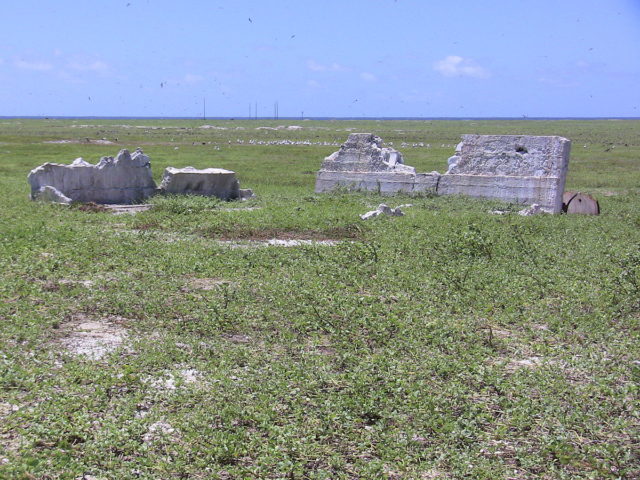Settlement remains, radio mast in the background. Photo Credit: Joann94024, CC BY-SA 3.0