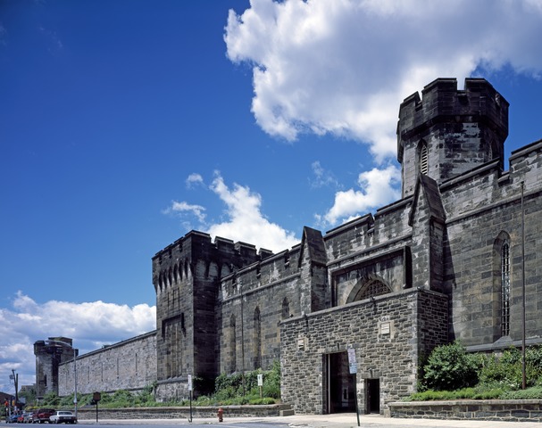 The exterior of the Eastern State Prison.