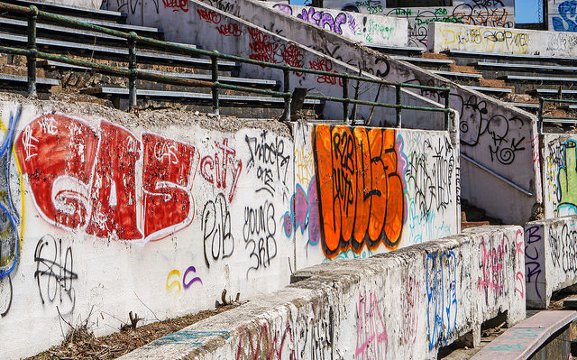 Hinchliffe Stadium Grafitti shoot/GAS – Author: PatersonGreatFalls -A Visual Reference for Teacher – CC by 2.0