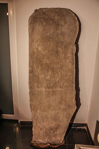 Tomb stela of basalt, with a bilingual inscription in Aramaic and Greek. Author: Tamar.kalkhitashvili CC BY 3.0 