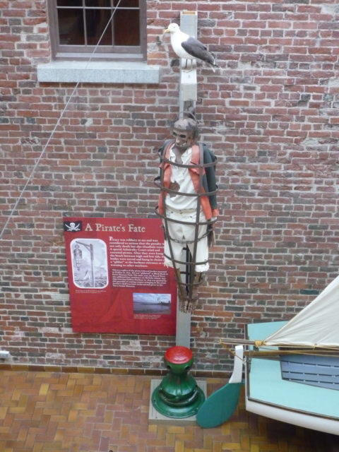 This is a replica of the pirate Edward Jordan executed in Halifax in 1829, gibbeted at Black Rock in Point Pleasant Park.Author:Ambernectar 13 CC BY-ND 2.0