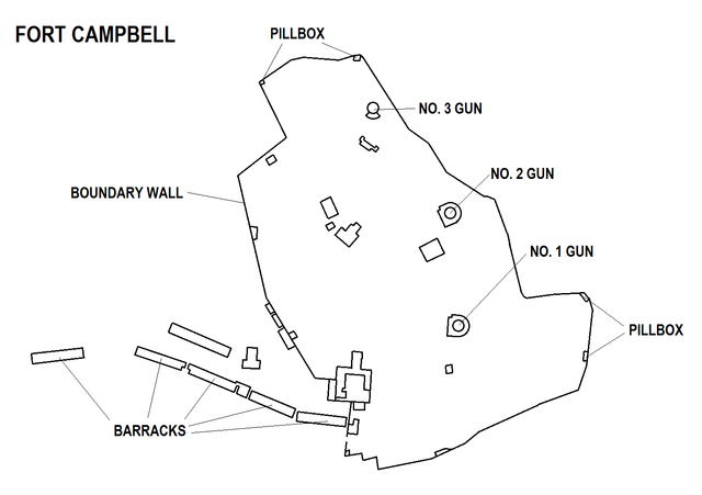Map of Fort Campbell in Mellieħa, Malta. Author Xwejnusgozo CC BY-SA 3.0