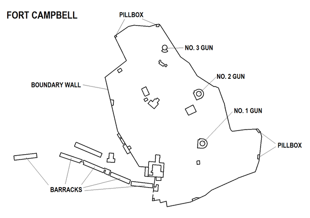 Map of Fort Campbell in Mellieħa, Malta. Author Xwejnusgozo CC BY-SA 3.0