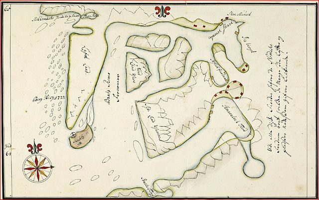 A map of Haabet Oe and Baal’s River by Hans Egede.