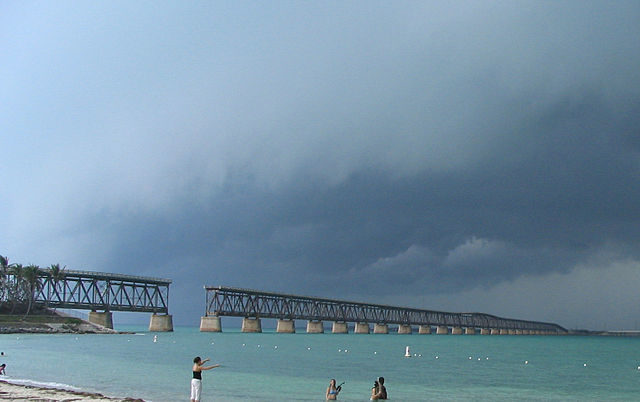 View of the Bahia Honda Bridge from Bahia Honda State Park. Author Mwanner CC BY-SA 3.0