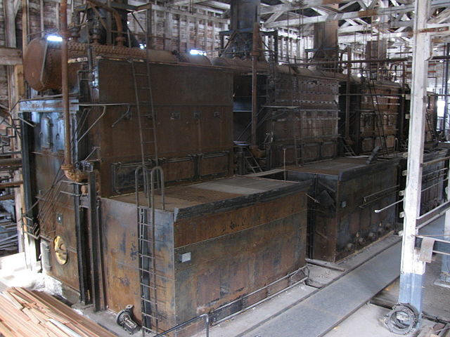 Inside the old power plant.