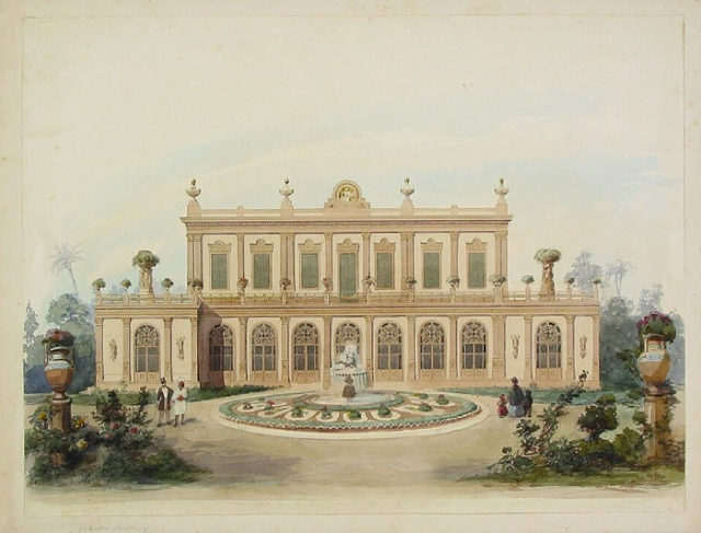 View of a villa, probably Villa Oppenheimer in Cairo, by Diebitsch’s hand.