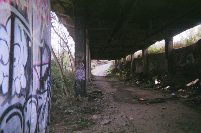 Inside the Rochester Subway portal. Author: Krimpet