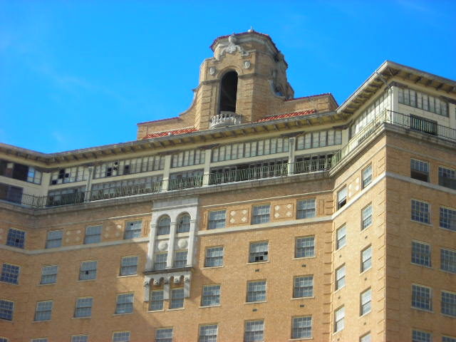 The Baker Hotel bell tower and ballroom.
