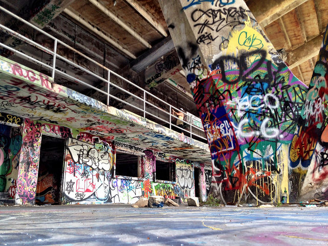 The battle of the graffiti artists for space.Author: Ines Hegedus-Garcia CC BY 2.0