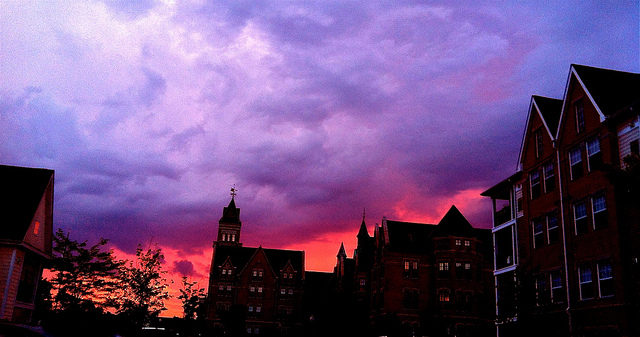 The purple sky above Danvers. Author:MariaElena1969 CC BY 2.0