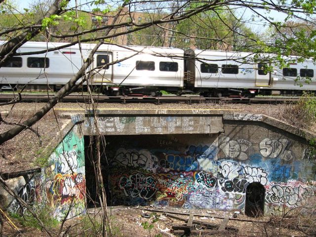 Underpass for the northbound track.