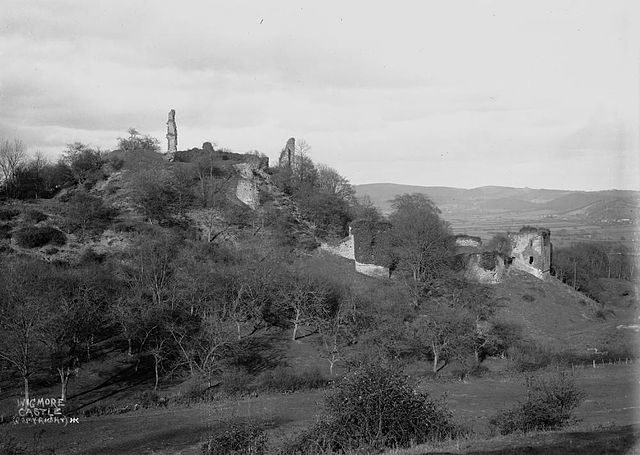 Wigmore Castle, England: The vivid ruin, which is almost united with ...