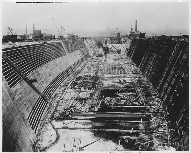 Construction Progress. Author: Unknown or not provided Public Domain