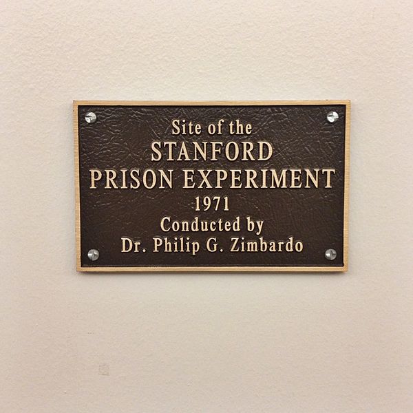 Plaque Dedicated to the Location of the Stanford Prison Experiment. Author: Eric. E. Castro CC BY 2.0