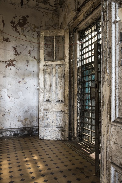 A portion of a cell block at the West Virginia State Penitentiary.