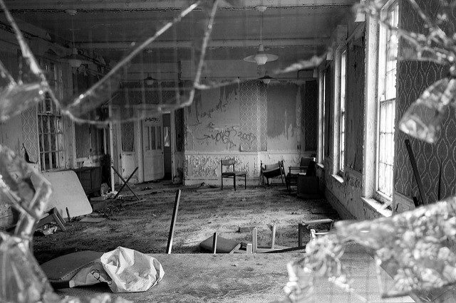 Through the broken glass. Author: peter castleton. CC BY 2.0