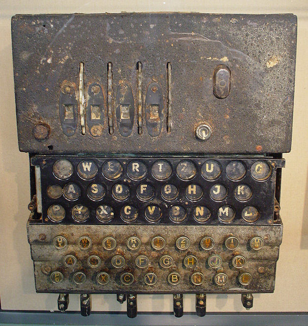 U-534 Enigma machine. Author: Rept0n1x CC BY-SA 2.0