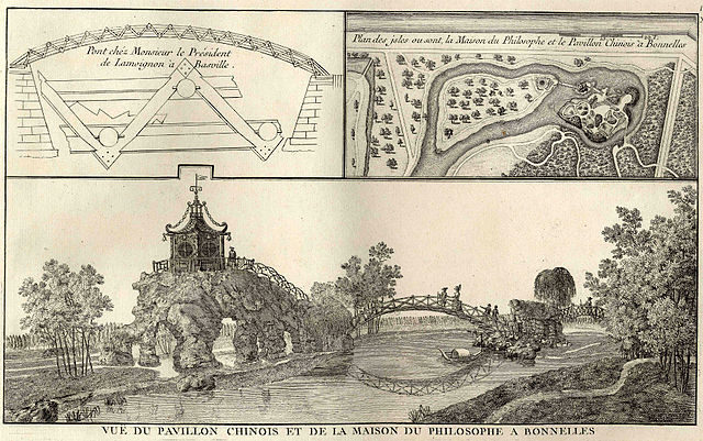 The ornamental structures in the garden