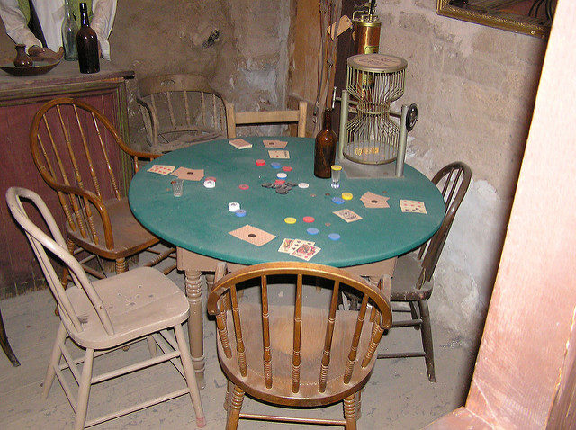 An original poker table. Author: H2Oman CC BY 2.0