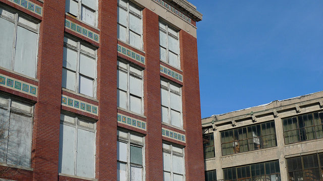 Ford Highland Park plant exterior different angle. Author: Andrew Duthie CC BY-SA 2.0