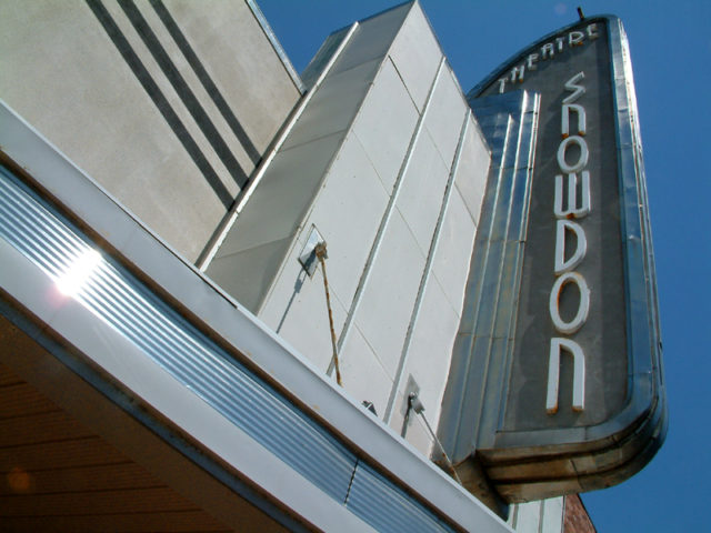 Snowdon Theater marquee. Author: Bill Wrigley. CC BY-SA 3.0