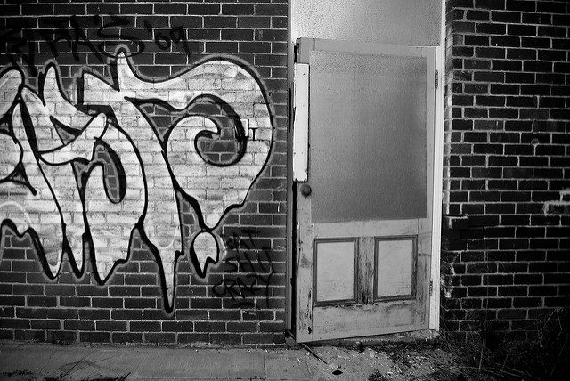 Some of the graffiti found on a site. Author: Nate Robert CC BY 2.0