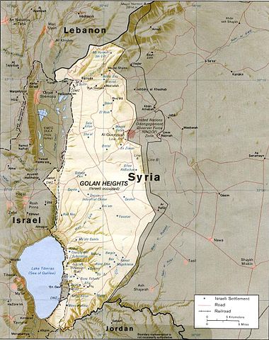 Map of the Golan Heights (1989)