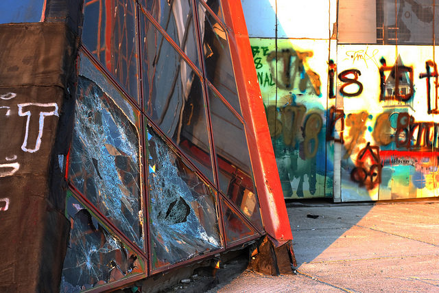 Broken glass and graffiti. Author: Antti T. Nissinen CC BY 2.0