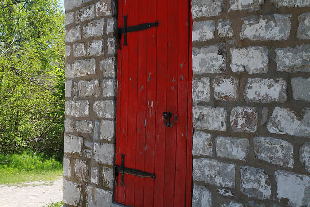 Close-up of the red door. Author: Joseph Morris CC BY-ND 2.0